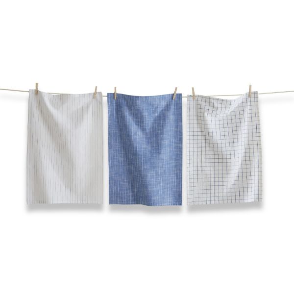 Window Pane + Pinstripe Dishtowel - Set of 3