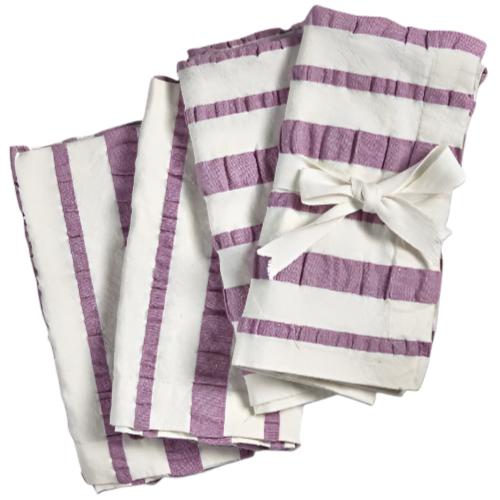 Seersucker Stripe Cotton Napkins - 4 pc.