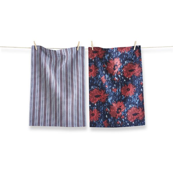 Weekend Dahlia Dishtowel - Set of 2