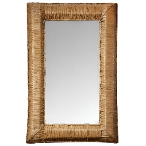 Woven Seagrass Wall Mirror - 37" x 24"