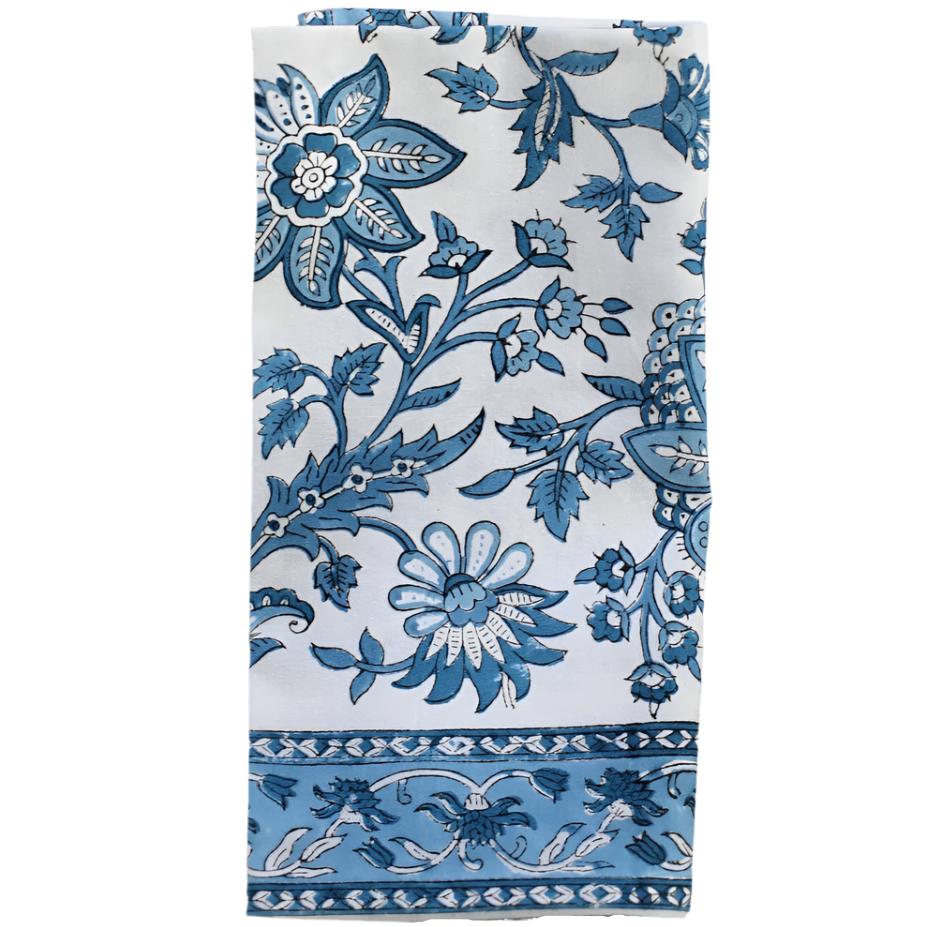 Gayatri Blue Cotton Napkins - 4 pc.