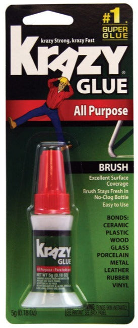 Krazy Glue Super Strength Glue (Brush Applicator) - 0.18 oz.