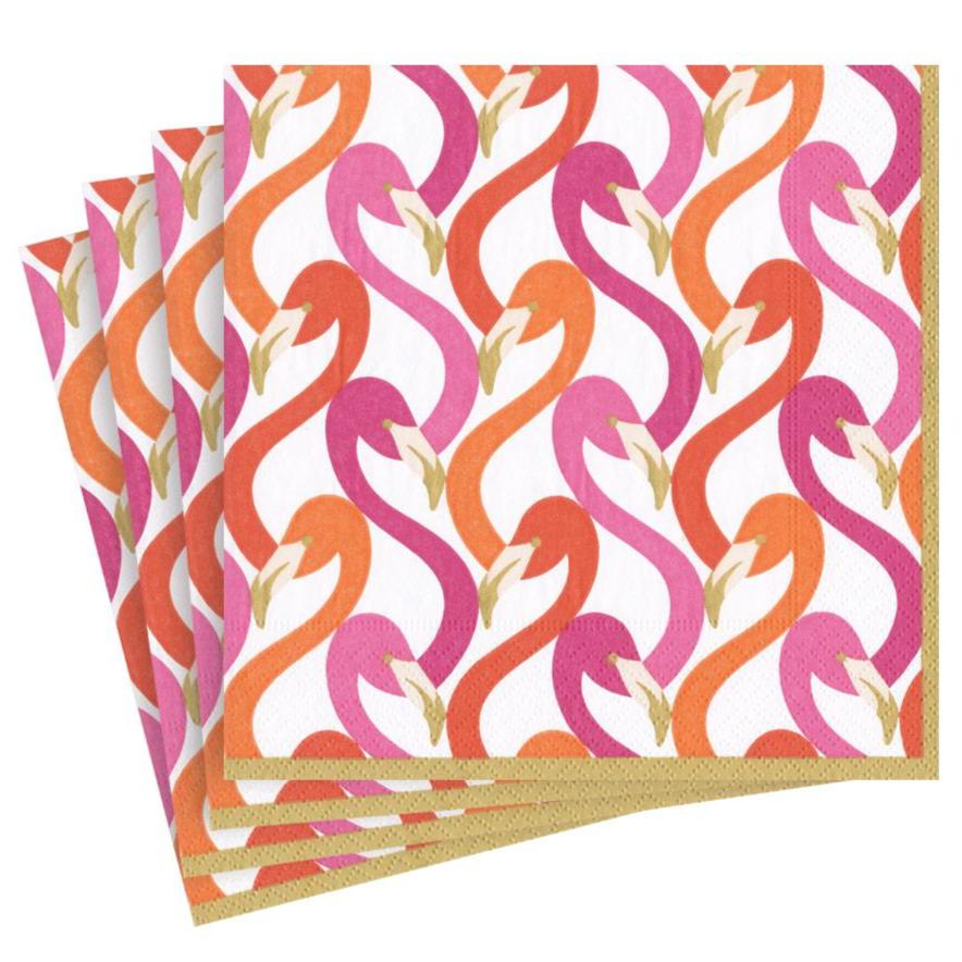 Flamingo Flock Paper Napkins in Fuchsia