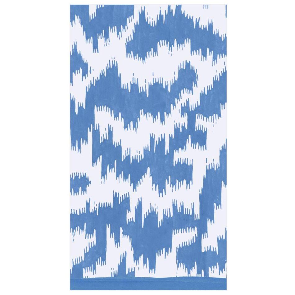 Modern Moiré Paper Napkins in Blue