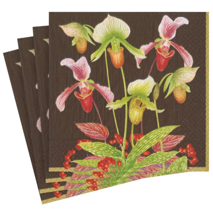 Slipper Orchid Paper Napkin