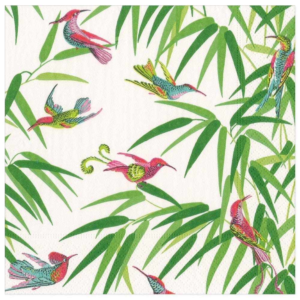 Birds in Paradise (White) Paper Napkins