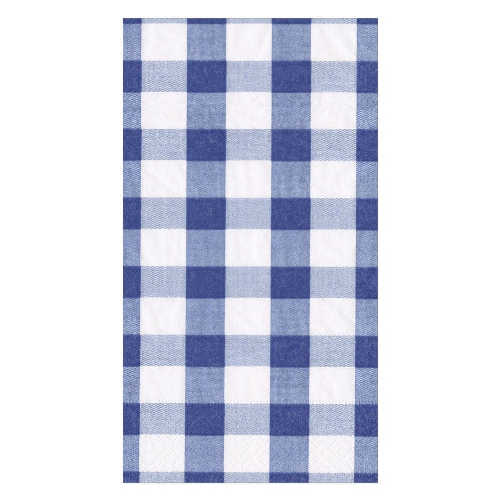 Gingham Paper Napkins in Blue