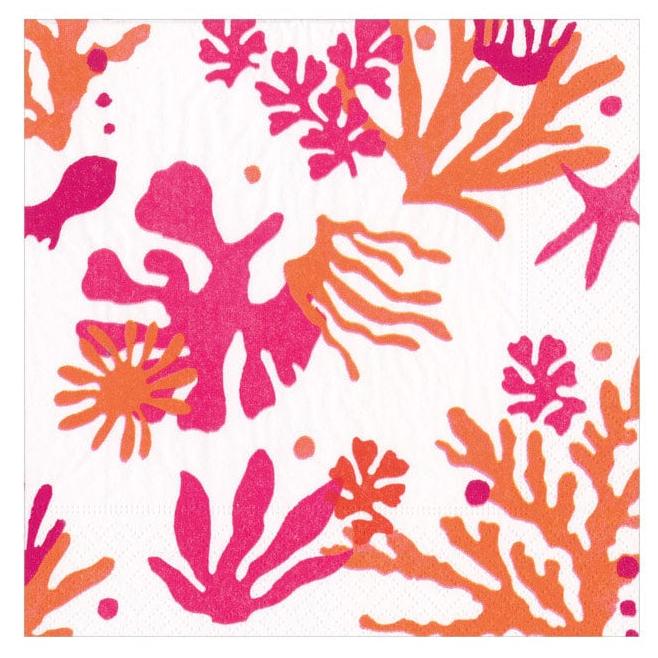 Matisse Paper Napkins in Coral & Orange