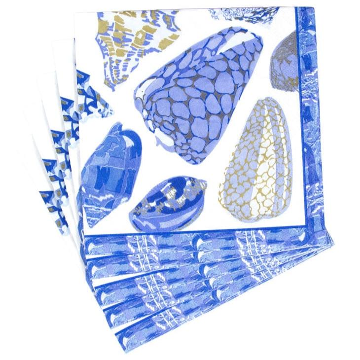 Coquillage Blue Paper Napkins