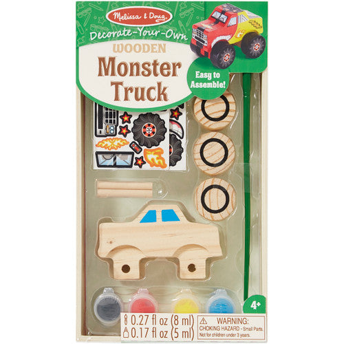 Wooden Monster Truck Building & Painting Kit