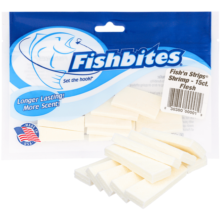 Fishbites Fish'n Strips Bait (Shrimp) - 15 pc.