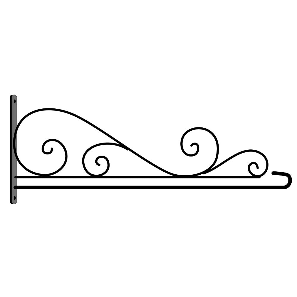 Wall-Mounted Metal Swirl House Flag Hanger - 30"