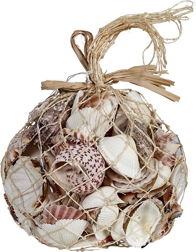 Assorted Seashells in Abaca Net Bag - 1 kg.