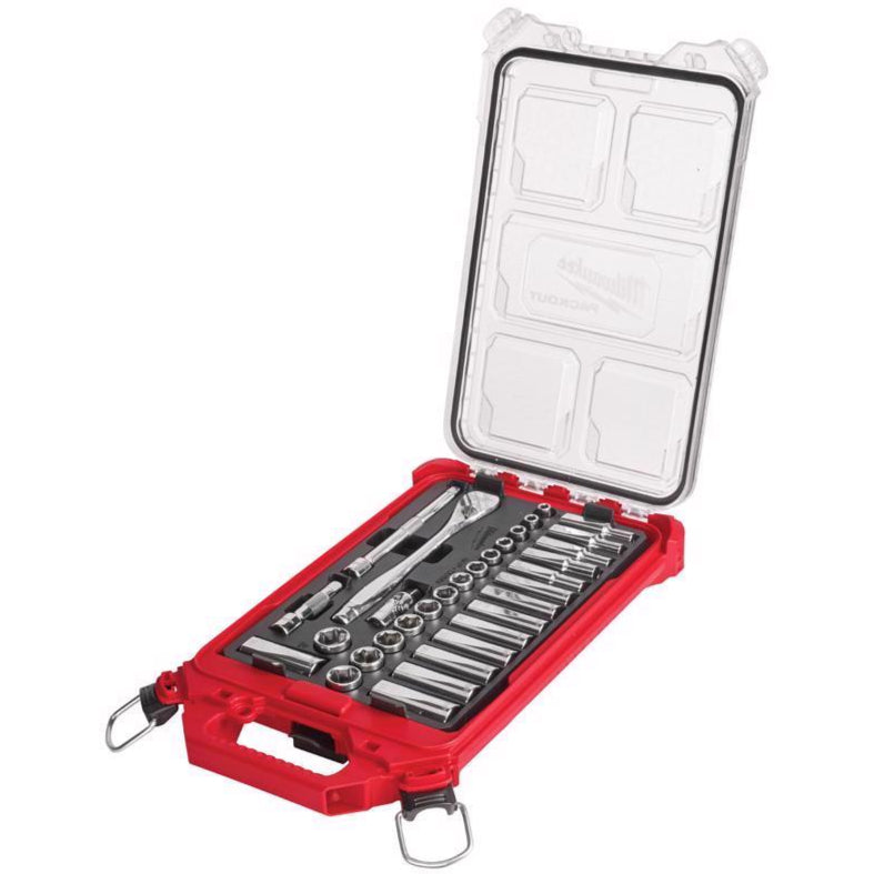 Milwaukee Packout 3/8" Metric Ratchet & Socket Set - 32 pc.