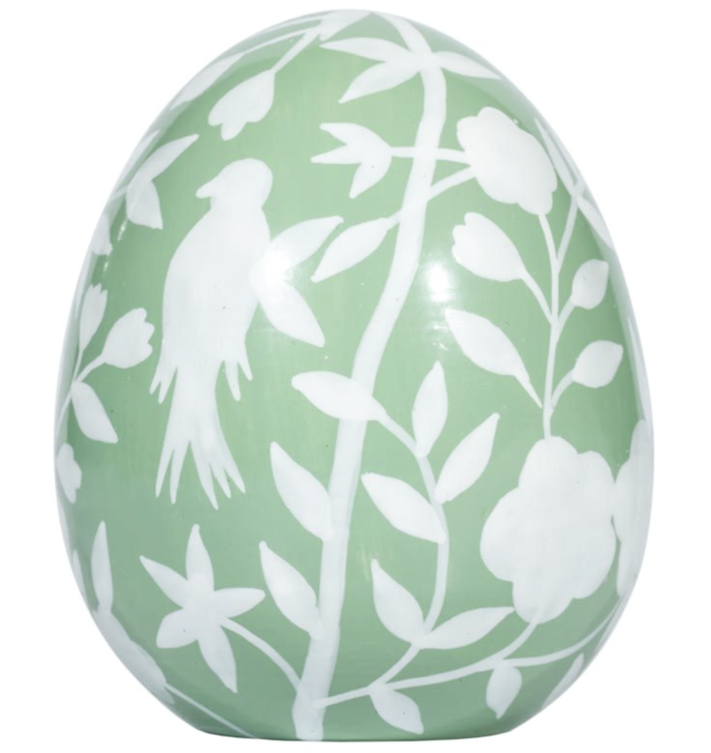 Soft Green Chinoiserie Egg - 6"