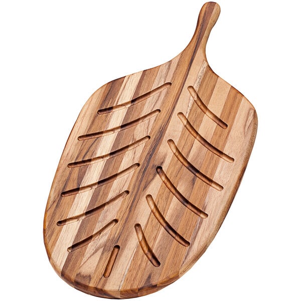 Teakhaus Canoe Series Wooden Serving Board - 9" x 19"