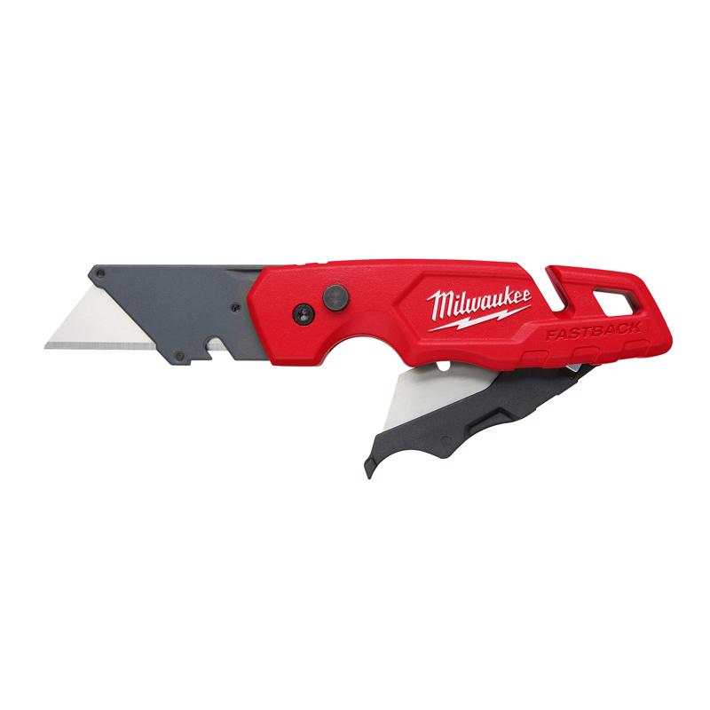 Milwaukee Fastback Press and Flip Folding Utility Knife - 6.75"