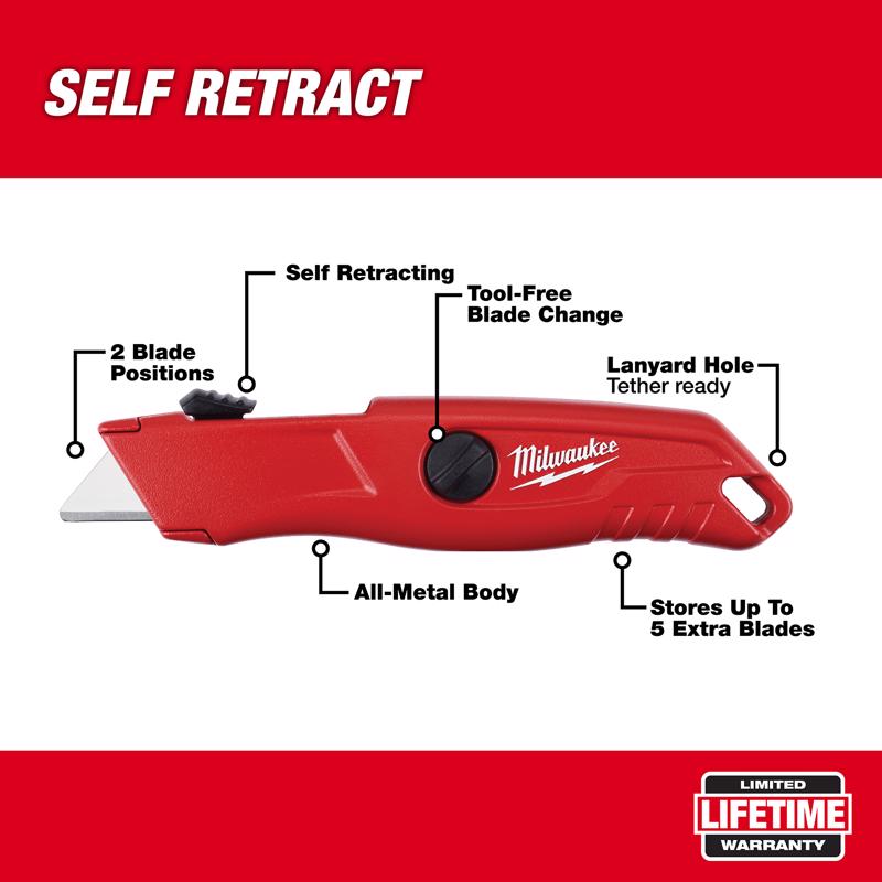 Milwaukee Self-Retracting Safety Utility Knife - 5.75"