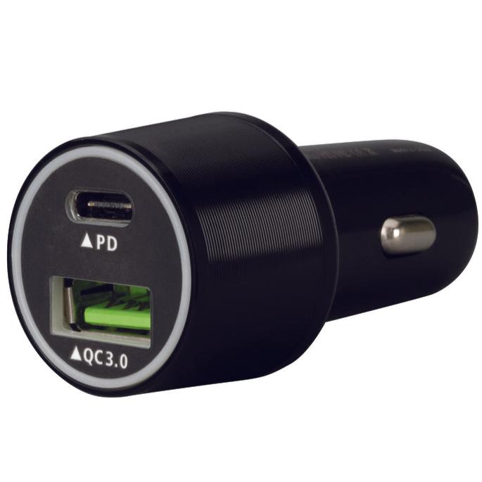 Fabcordz 2-Port USB-C/USB-A Car Charger