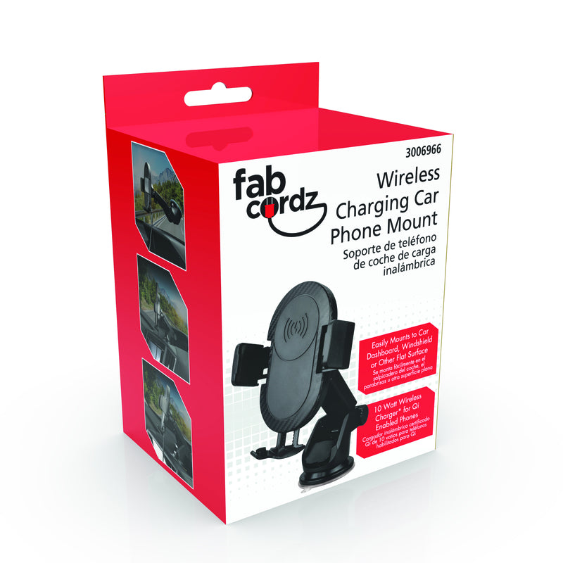 Fabcordz Wireless Charging Car Phone Mount