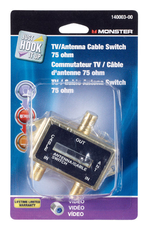 Monster 2-Way Indoor TV Antenna Cable Switch