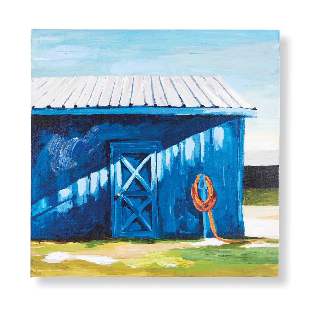 "The Blue Barn" Giclee - 30" x 30"