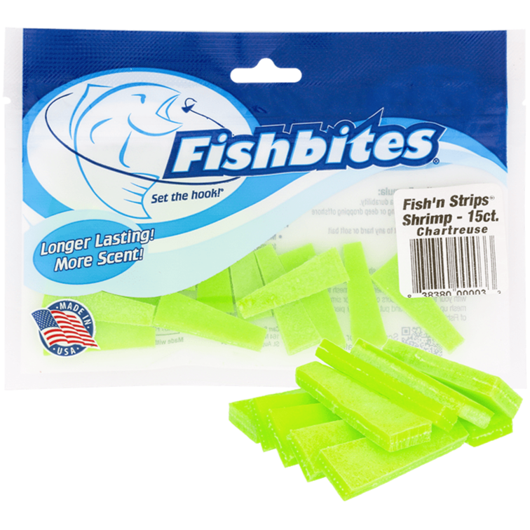 Fishbites Fish'n Strips Bait (Shrimp) - 15 pc.