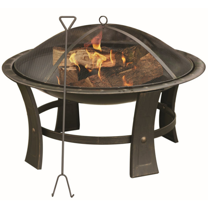 Living Accents Steel Round Fire Pit - 29"