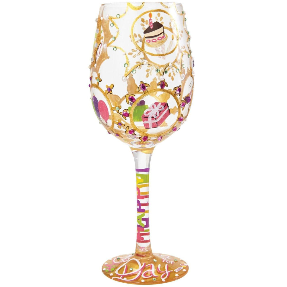 Lolita Hand-Painted Wine Glasses - 15 oz.