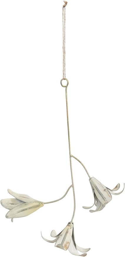 Iron Flower Trio Hanging Ornament - 11"