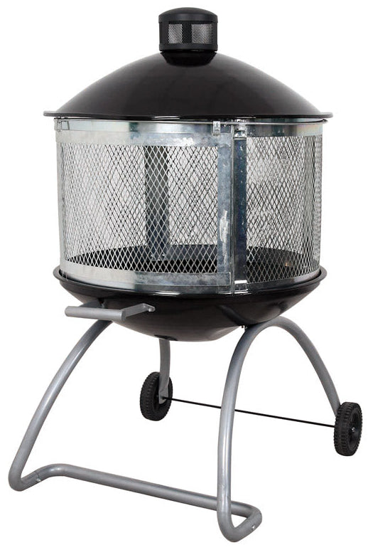 Living Accents Wheeled Steel Fire Pit