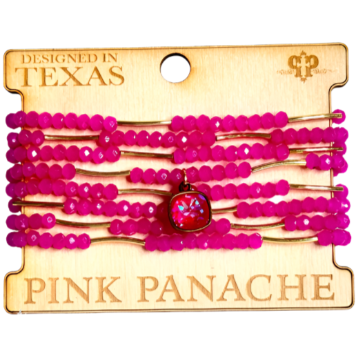 Pink Panache Beaded Bracelet Set - 8 pc.