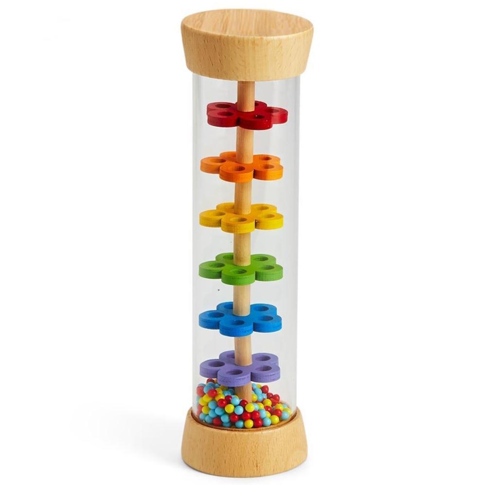 Wooden Rainbow Beads Rainmaker Toy