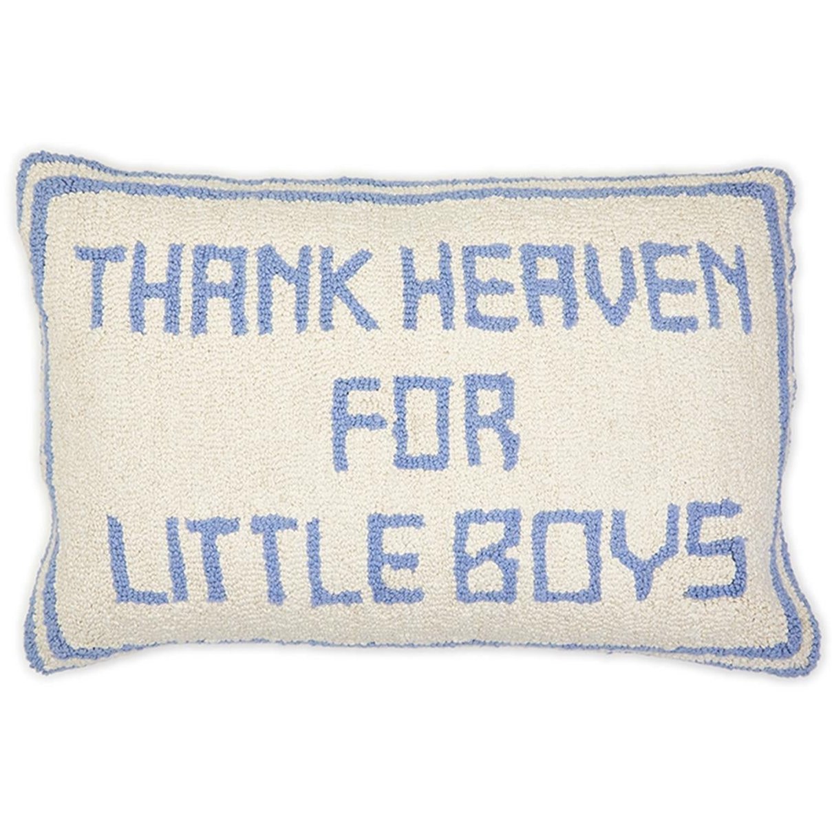 "Thank Heaven for Little Boys/Girls" Embroidered Pillow - 18" x 13"