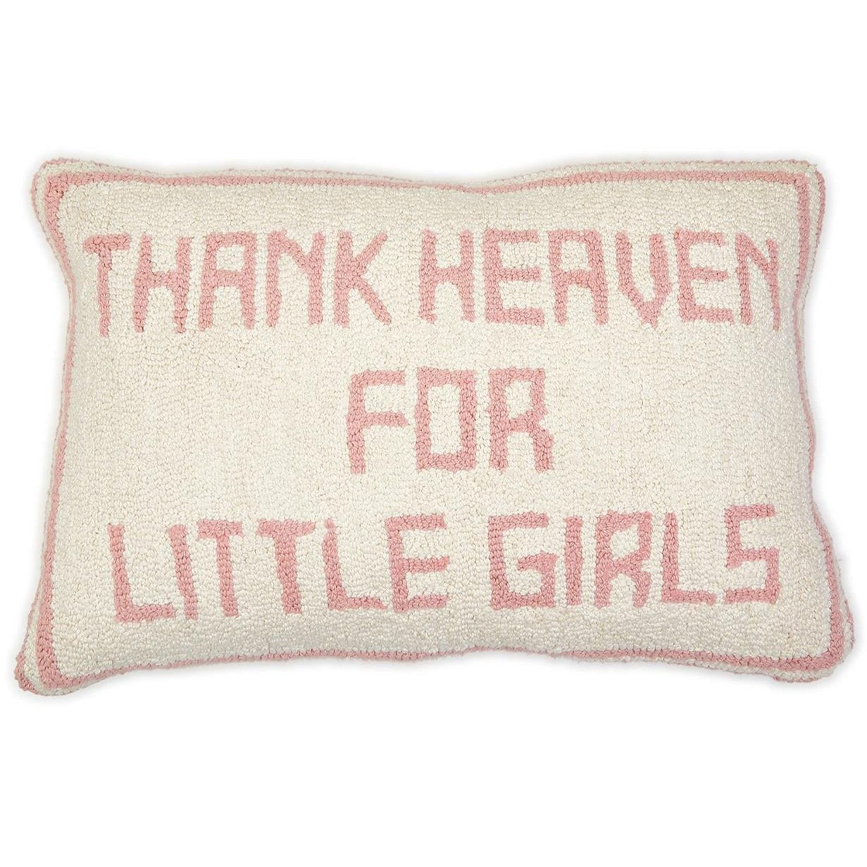 "Thank Heaven for Little Boys/Girls" Embroidered Pillow - 18" x 13"