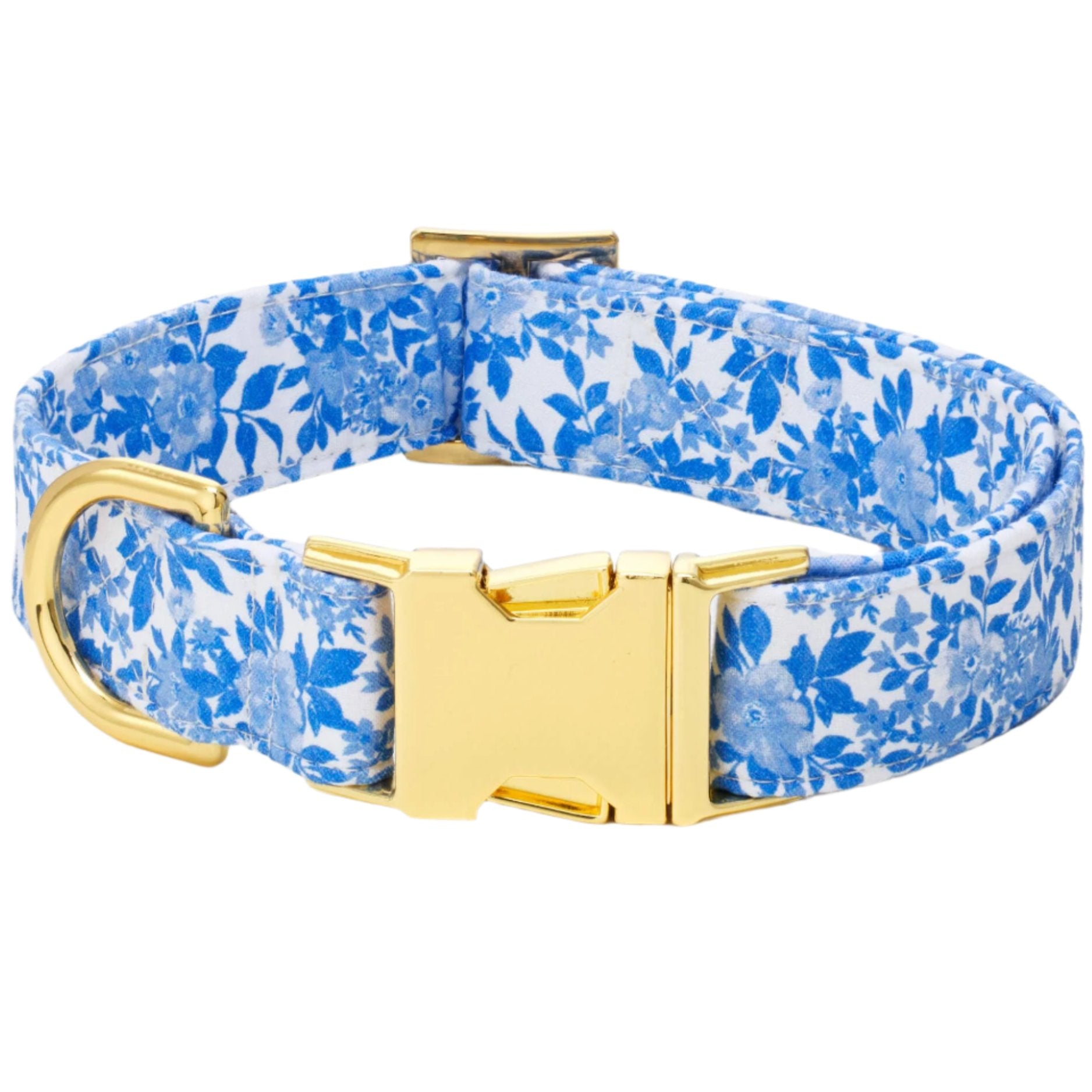 Foggy Dog Cotton/Nylon Collar - Blue Roses