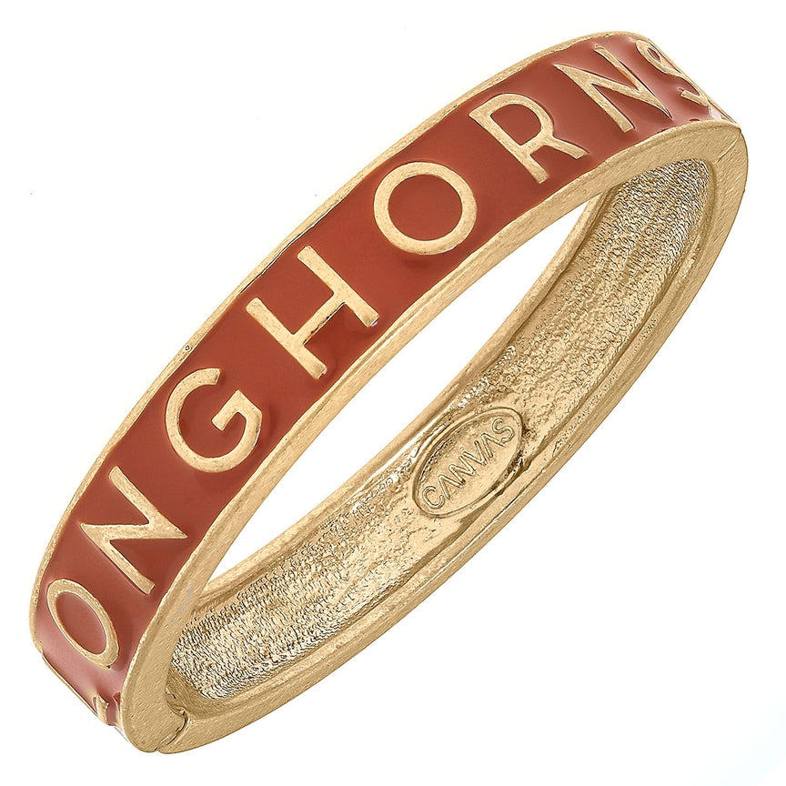 Texas Longhorns Enamel Hinge Bangle