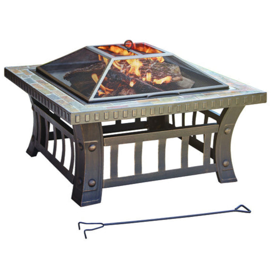 Living Accents Steel Square Fire Pit - 30"