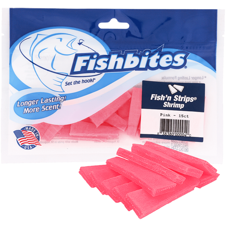 Fishbites Fish'n Strips Bait (Shrimp) - 15 pc.