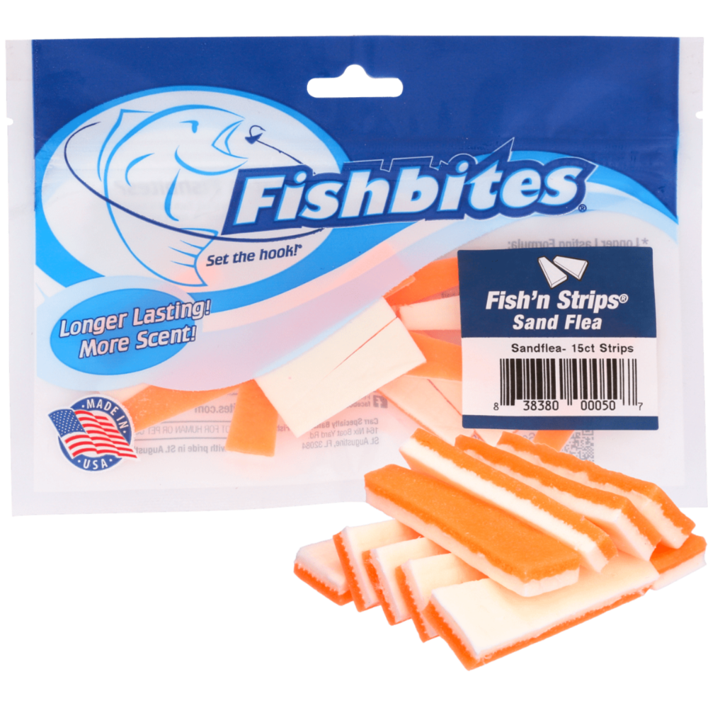 Fishbites Fish'n Strips Bait (Sand Flea) - 15 pc.