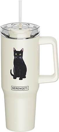 Serengeti Stainless Steel Travel Cat Pattern Mug - 40 oz.