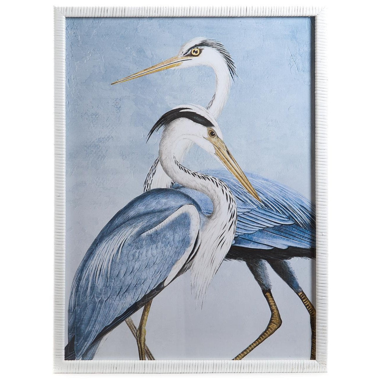 Water Bird Wall Art in Hand-Crafted Rattan Frame - 31.5" x 23.5"