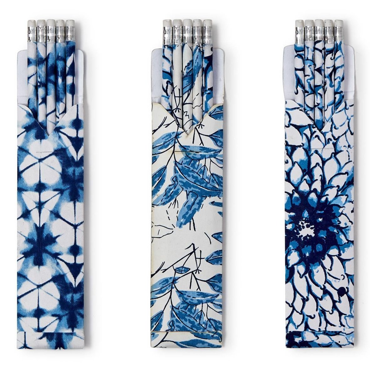 Indigo Block Print Pencils - 5 pc.