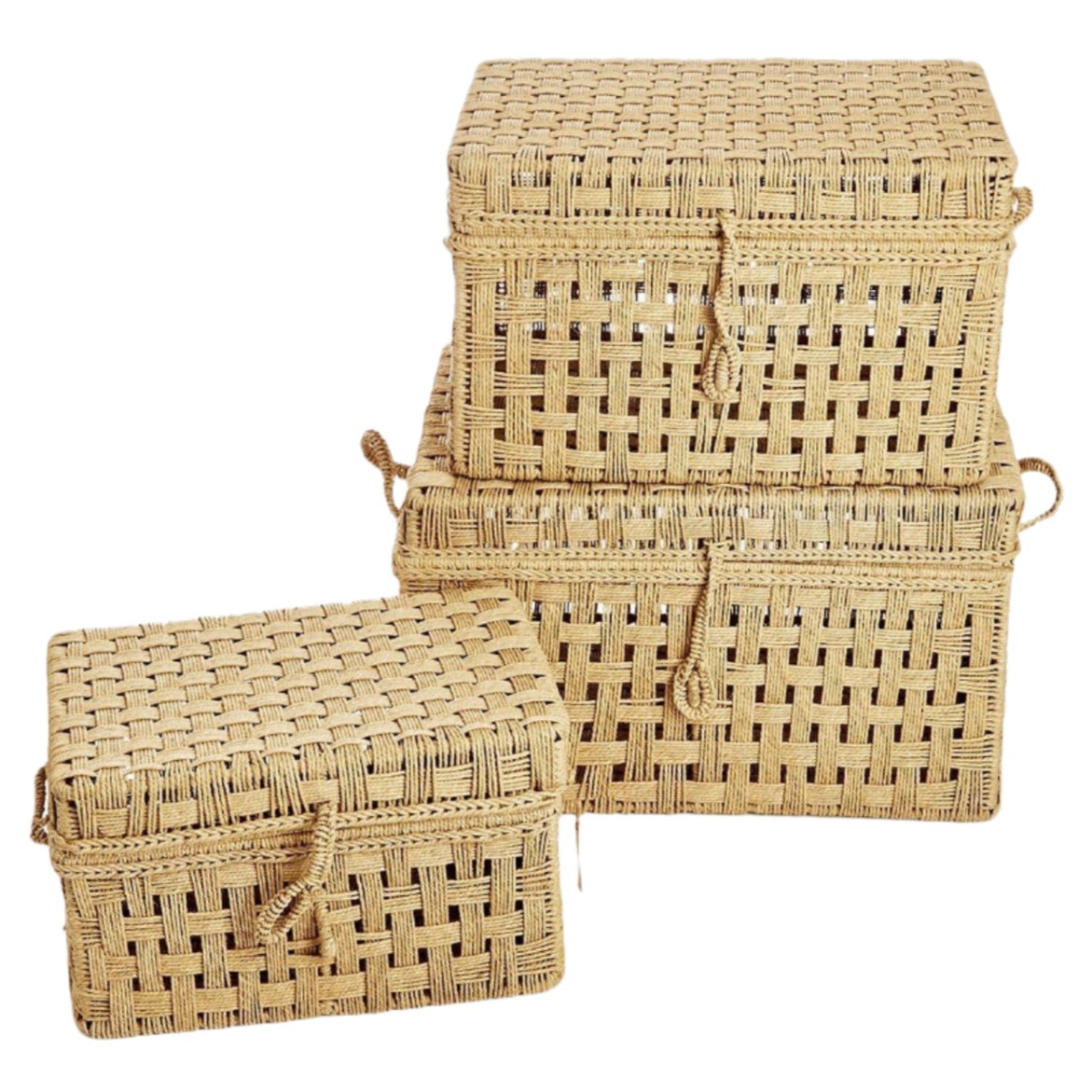 Hand-Crafted Jute Rope Trunks