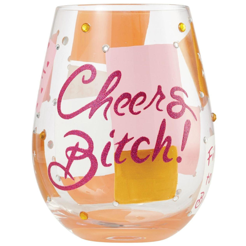 Lolita Hand-Painted Stemless Wine Glasses - 20 oz.