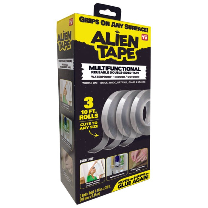 Alien Tape Multipurpose Double-Sided Adhesive - 10' (3 Rolls)