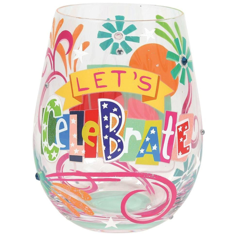 Lolita Hand-Painted Stemless Wine Glasses - 20 oz.