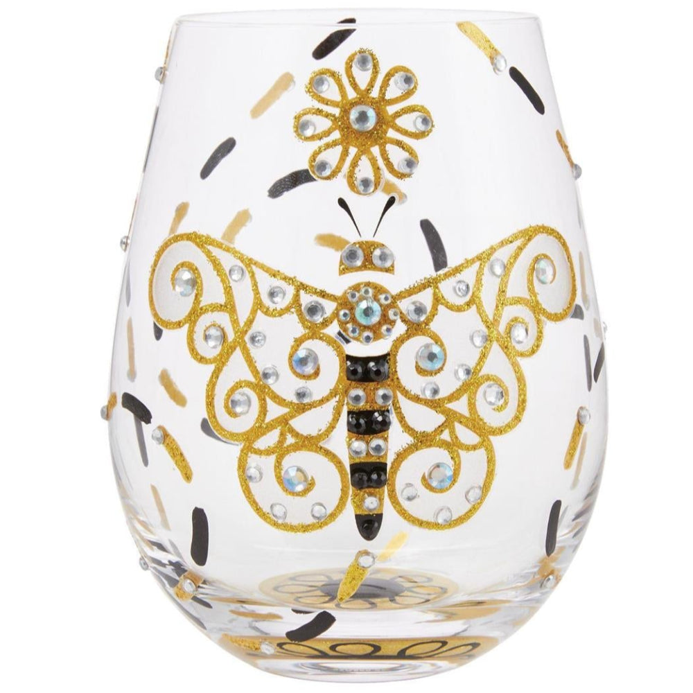 Lolita Hand-Painted Stemless Wine Glasses - 20 oz.