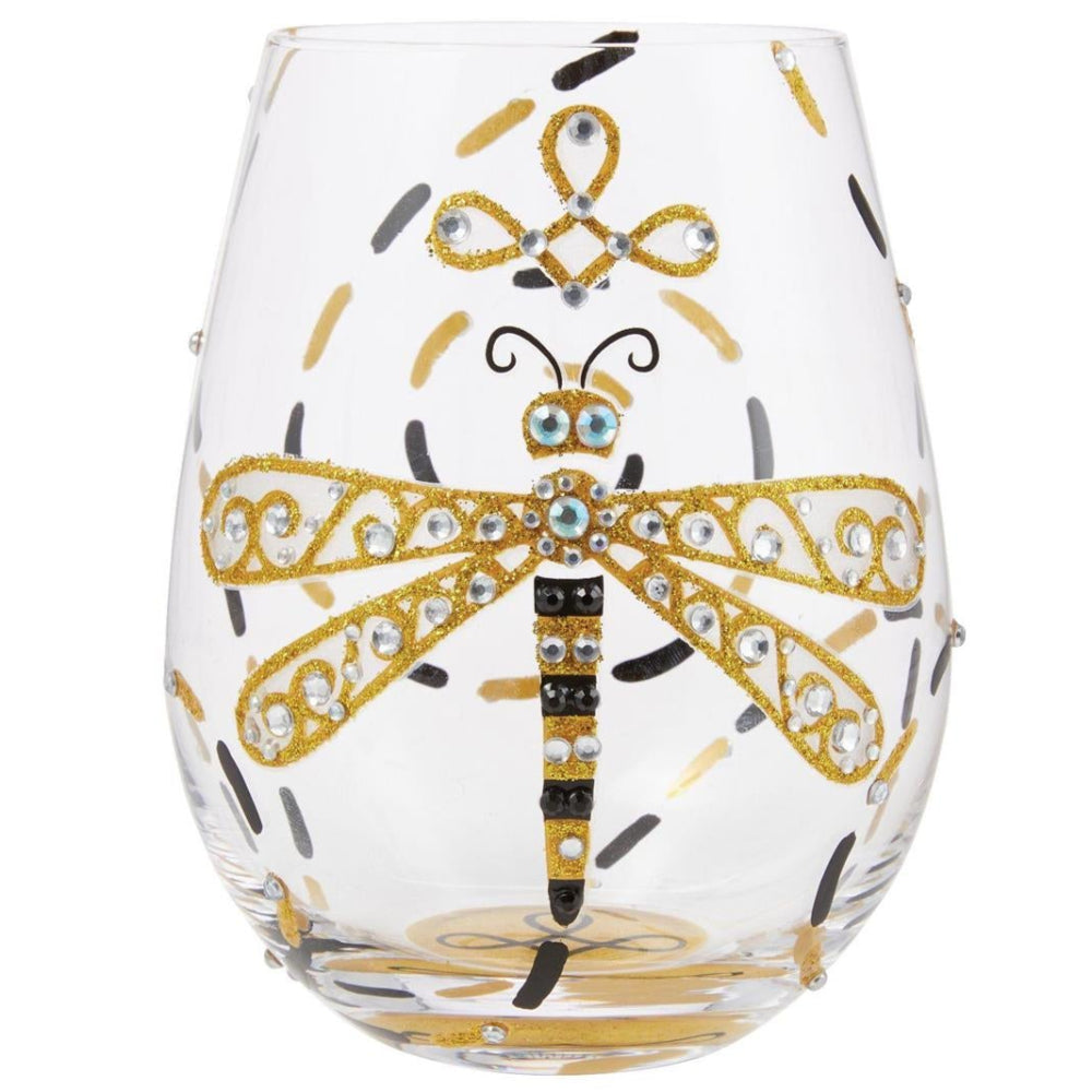 Lolita Hand-Painted Stemless Wine Glasses - 20 oz.