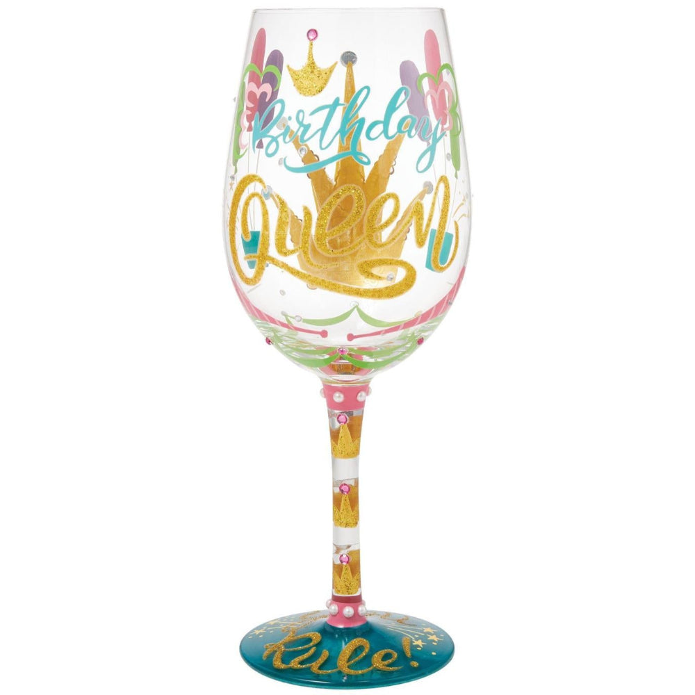 Lolita Hand-Painted Wine Glasses (Birthdays) - 15 oz.